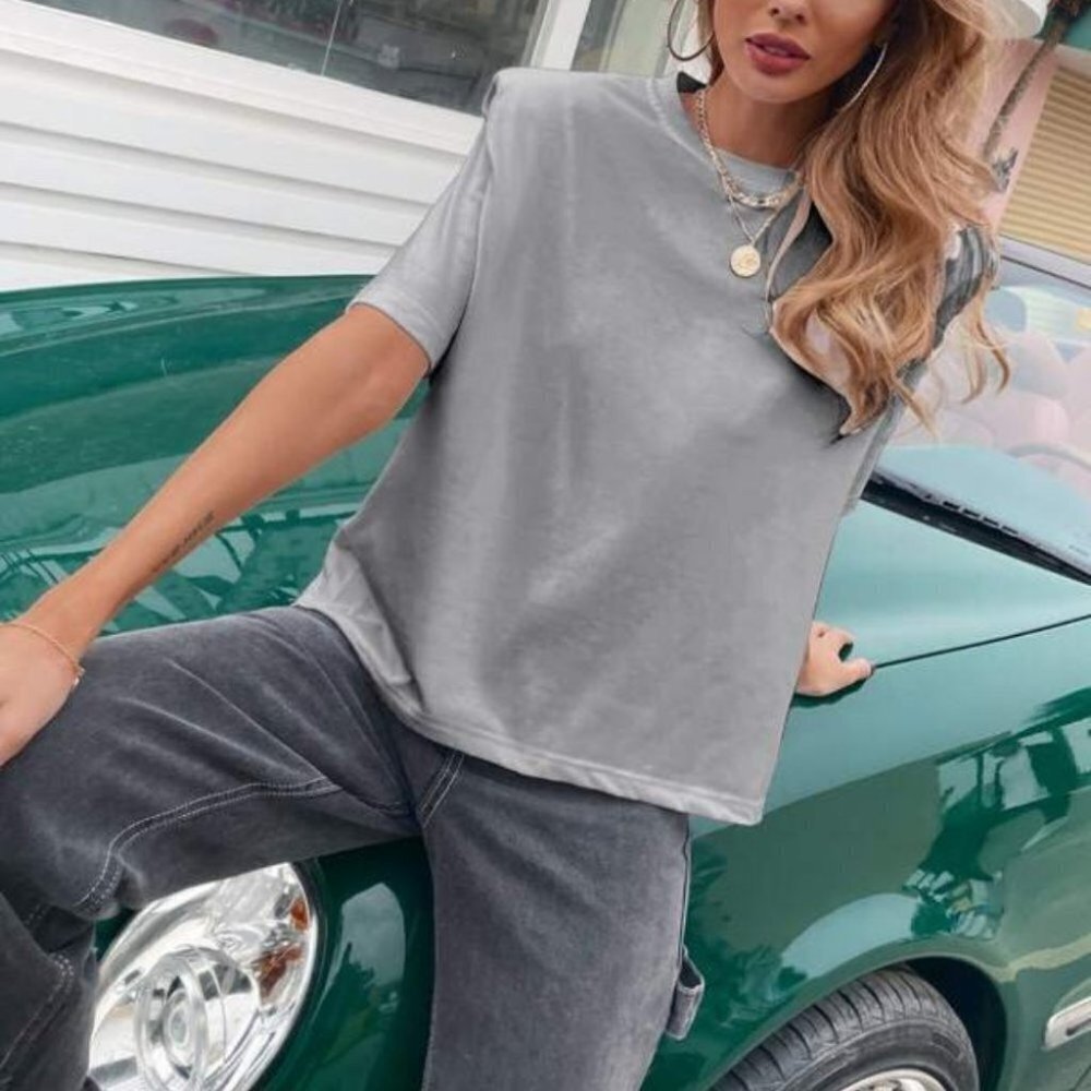 GRAY CASUAL TEE - Picture 4 of 5